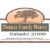 The Thomas Family Winery Zinfandel 2000 Front Label