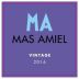 Mas Amiel Maury Vintage 2016 Front Label