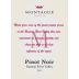 Montague Family Estate Pinot Noir 2012 Front Label