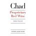 Chad Proprietary Red Wine 2014 Front Label