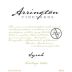 Arrington Vineyards Syrah 2004 Front Label