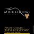 Middle Ridge Winery Blue's Creek Vineyard Pinot Grigio 2012 Front Label