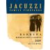 Jacuzzi Barbera 2009 Front Label