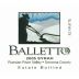 Balletto Winery Syrah 2005 Front Label