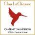 Clos LaChance Cabernet Sauvignon 2008 Front Label