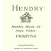 Hendry Block 24 Primitivo 2004 Front Label