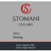 Stomani Cellars Reisling 2012 Front Label