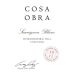 Cosa Obra Hummingbird Hill Vineyard Sauvignon Blanc 2011 Front Label
