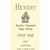 Hendry Pinot Noir 2007 Front Label
