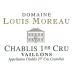Domaine Louis Moreau Chablis Vaillons Premier Cru 2020 Front Label