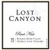 Lost Canyon Winery Morelli Lane Vineyard Pinot Noir 2012 Front Label