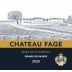 Chateau Fage Graves de Vayres 2020 Front Label