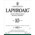 Laphroaig 10 Year Single Malt Scotch Whisky Front Label