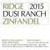 Ridge Dusi Ranch Zinfandel 2015 Front Label