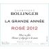 Bollinger La Grande Annee Brut Rose 2012 Front Label