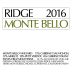Ridge Monte Bello (1.5 Liter Magnum) 2016 Front Label