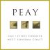 Peay Vineyards Estate Viognier 2021 Front Label