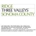 Ridge Three Valleys Red 2017 Front Label