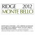 Ridge Monte Bello (1.5 Liter Magnum) 2012 Front Label