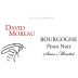 David Moreau Bourgogne Rouge Sous Montot 2022 Front Label