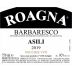Roagna Barbaresco Asili Vecchie Viti 2019 Front Label