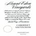 Mount Eden Vineyards Cabernet Sauvignon 2000 Front Label