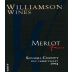 Williamson Wines Amour Merlot 2004 Front Label