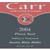 Carr Vineyards & Winery Ashley's Vineyard Pinot Noir 2004 Front Label