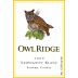 Owl Ridge Wines Sauvignon Blanc 2009 Front Label