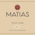 Matias Santa Lucia Highlands Pinot Noir 2015 Front Label