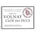 Domaine Marquis d'Angerville Volnay Clos des Ducs Premier Cru Monopole 2007 Front Label