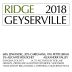 Ridge Geyserville (3 Liter Bottle) 2018 Front Label