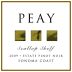 Peay Vineyards Scallop Shelf Pinot Noir 2009 Front Label