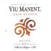 Viu Manent Gran Reserva Malbec 2017 Front Label