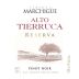 Alto Tierruca Reserva Pinot Noir 2019 Front Label