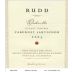 Rudd Cabernet Sauvignon Estate Grown 2003 Front Label