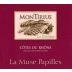 Montirius Cotes du Rhone La Muse Papilles Rouge 2015 Front Label