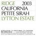 Ridge Lytton Estate Petite Sirah 2003 Front Label