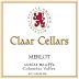 Claar Cellars White Bluffs Merlot 2013 Front Label