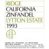 Ridge Lytton Estate Zinfandel 1993 Front Label