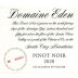 Domaine Eden Pinot Noir 2020 Front Label
