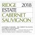 Ridge Estate Cabernet Sauvignon (1.5 Liter Magnum) 2018 Front Label