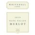 Whitehall Lane Merlot 2019 Front Label