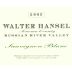 Walter Hansel Sauvignon Blanc 2005 Front Label