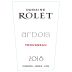 Domaine Rolet Arbois Trousseau 2018 Front Label