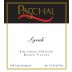 Paschal Winery Syrah 2004 Front Label