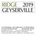 Ridge Geyserville (3 Liter Bottle) 2019 Front Label