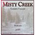 Misty Creek Wines Syrah 2009 Front Label
