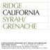 Ridge Lytton Estate Vineyard Grenache/Syrah 2007 Front Label