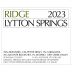 Ridge Lytton Springs Red Blend 2023 Front Label